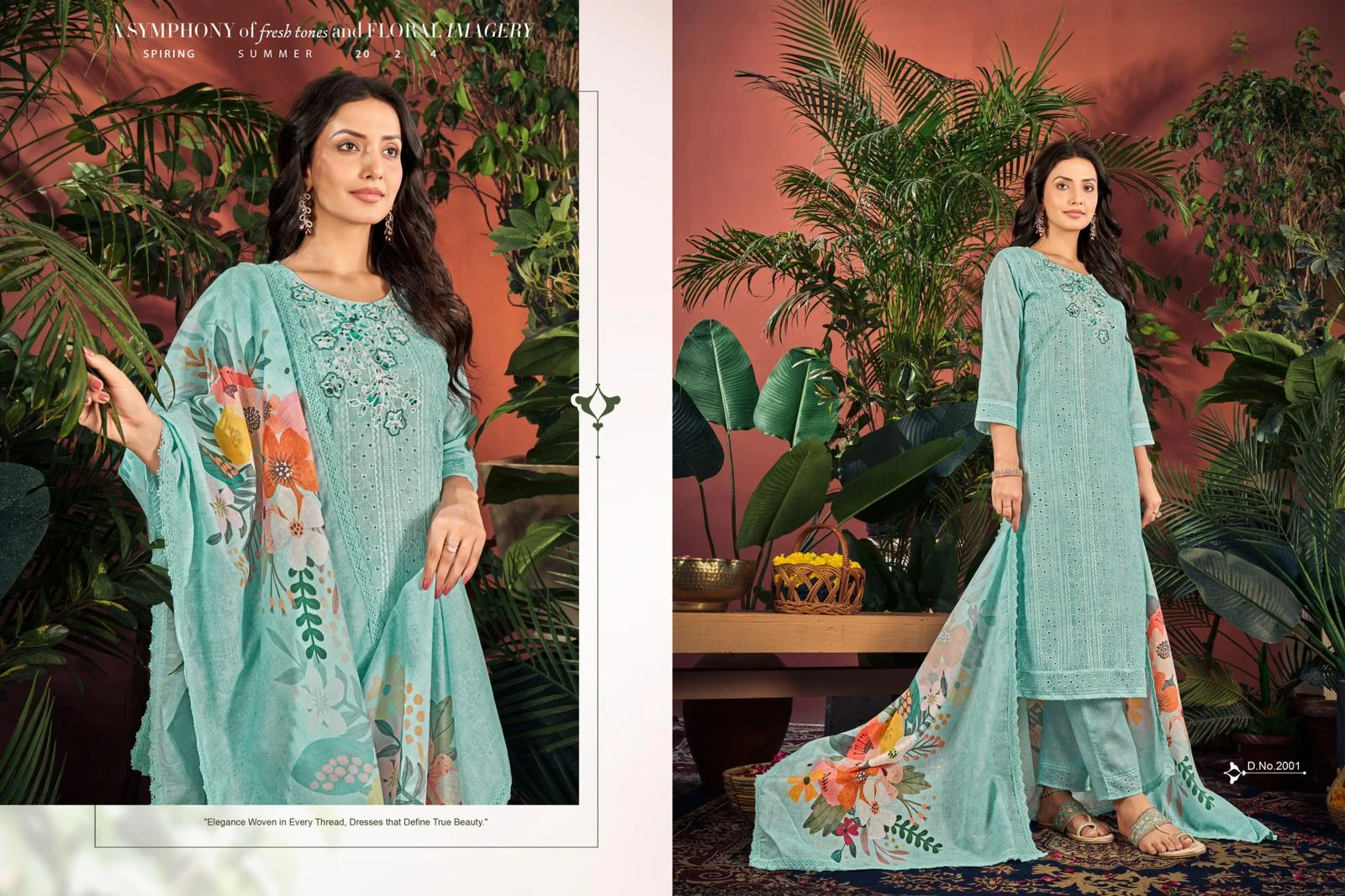 Isavasyam Corporation Cotton Chikan Applique Vol-02 100% Camric Cotton Wholesale Readymade Salwar Suit Catalog — Wholesale Readymade Suit, MPA wholesale from Surat - Gallery Image 6